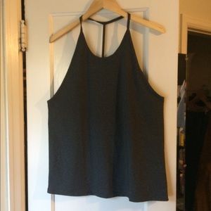 Fabletics t-back Ciara Tank Charcoal Gray